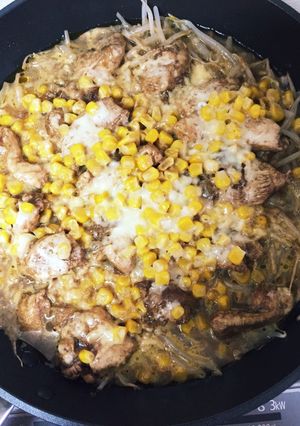 節約♡もやしと鶏肉のソースチーズ蒸し-レシピのメイン写真