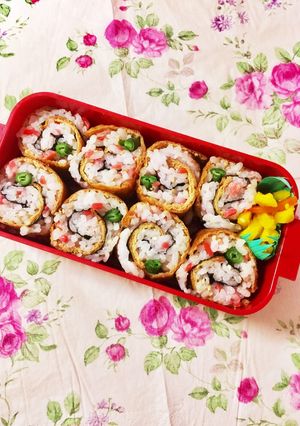 お弁当にも。一口サイズの稲荷巻き寿司-レシピのメイン写真