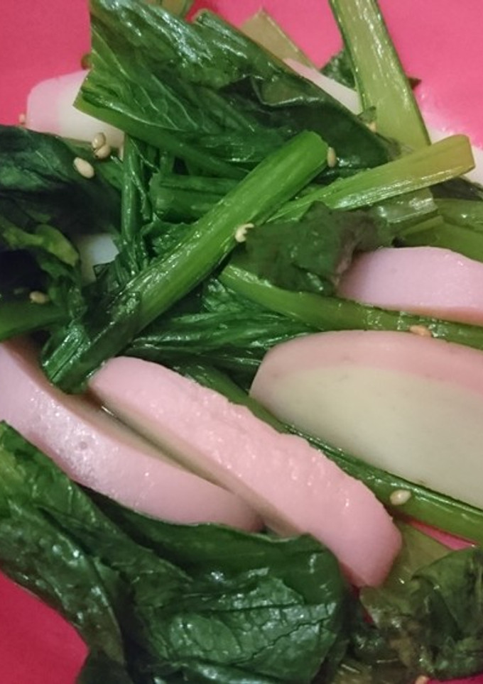 レンジで一品！小松菜とかまぼこの和え物-レシピのメイン写真