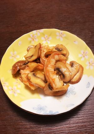 おつまみに♡海老とキノコのバター醤油-レシピのメイン写真
