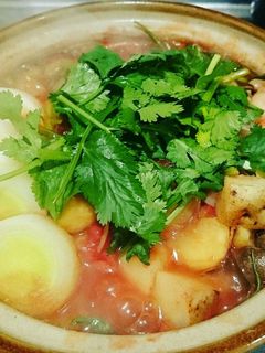 好きなだけ野菜のトマト鍋!パクチー鍋!-レシピのメイン写真