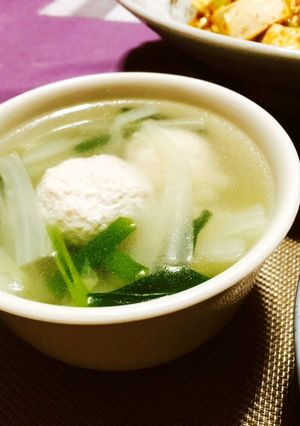 ねぎたっぷり白菜鶏肉スープ-レシピのメイン写真