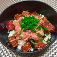 ぶつ切りマグロ&ネギトロ丼☆