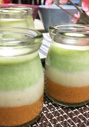 簡単☆スープで作るふんわり春の3色ムース-レシピのメイン写真