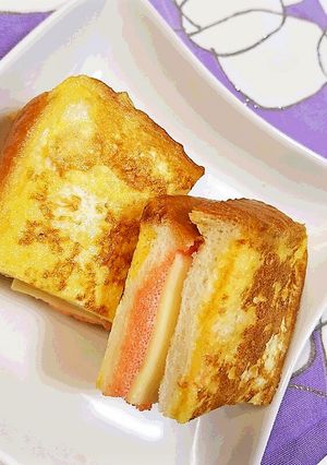 タラコとチーズのランチフレンチトースト♪-レシピのメイン写真
