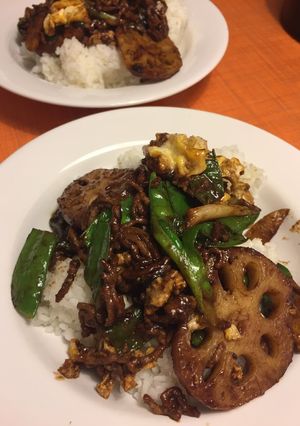 ふわふわ卵と豚肉サヤインゲンの味噌炒め-レシピのメイン写真