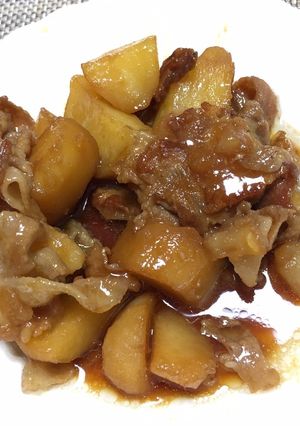 簡単♡豚バラとじゃがいもの甘辛煮-レシピのメイン写真