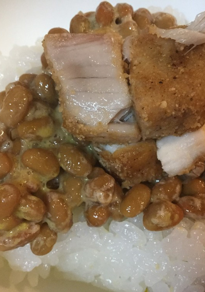 揚げないまぐろ揚げと納豆のご飯-レシピのメイン写真
