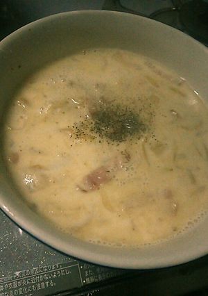 受験生応援！牛乳スープ-レシピのメイン写真
