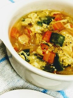 春雨の食べるスープ-レシピのメイン写真