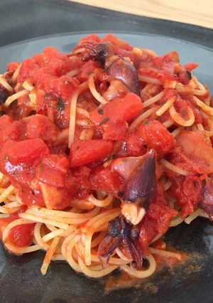 ホタルイカのピリ辛トマトソースパスタ-レシピのメイン写真
