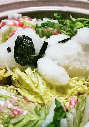 大根おろしでスヌーピーonミルフィーユ鍋-レシピのメイン写真