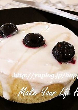 ブルーベリーヨーグルト☆厚焼きパンケーキ-レシピのメイン写真