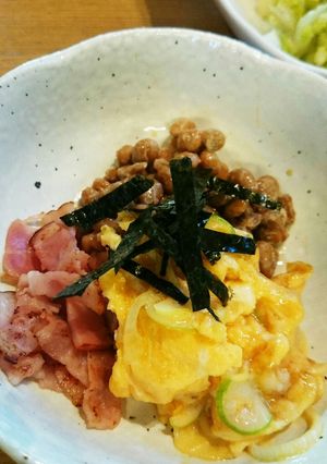 朝食に簡単ﾎﾞﾘｭｰﾑ納豆-レシピのメイン写真