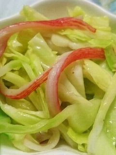 超簡単!お弁当用キャベツとカニかま炒め-レシピのメイン写真