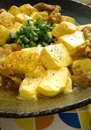 ☆豚肉と豆腐のカレーめんつゆ炒め☆-レシピのメイン写真