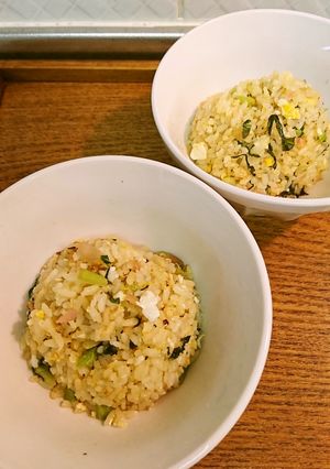 野沢菜とみょうが酢漬けの炒飯-レシピのメイン写真