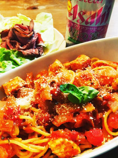 カジキマグロとトマトのパスタ(^-^)-レシピのメイン写真