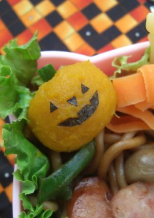 ハロウィン　おばけかぼちゃキャラ弁-レシピのメイン写真