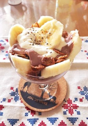 豆腐で出来る♫簡単チョコバナナパフェ-レシピのメイン写真