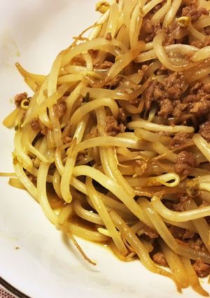 【超絶簡単】もやしとひき肉のカレー風味-レシピのメイン写真