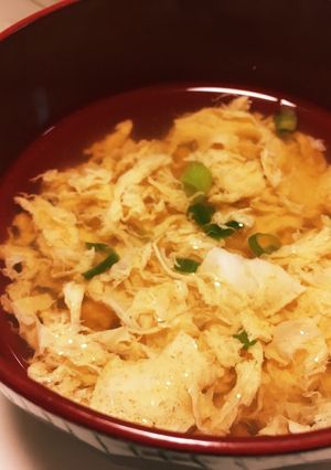 卵とだしと醤油だけのふわふわ卵スープ-レシピのメイン写真