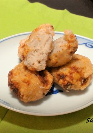 余ったエビ餃子の中身で!エビれんこん餅-レシピのメイン写真