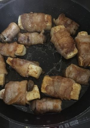肉巻き豆腐(しめじもね-レシピのメイン写真