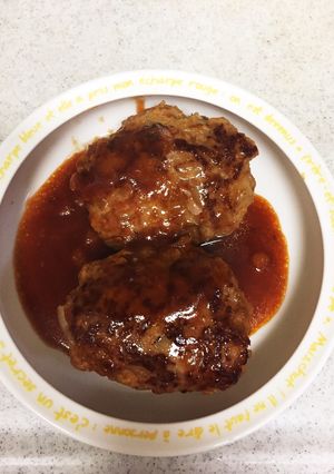 簡単、煮込みハンバーグ-レシピのメイン写真