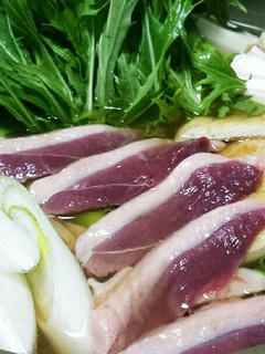 簡単時短!水菜シャキッと鴨肉のはりはり鍋-レシピのメイン写真