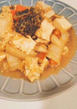 めんつゆで簡単★白菜と厚揚げの卵野菜炒め-レシピのメイン写真