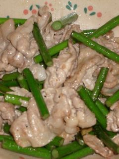 豚肉とにんにく芽のマヨ炒め-レシピのメイン写真