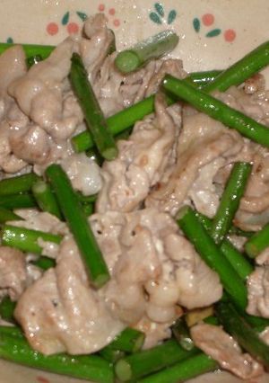 豚肉とにんにく芽のマヨ炒め-レシピのメイン写真