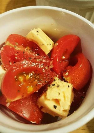 簡単！プチトマトのクリームチーズあえ-レシピのメイン写真