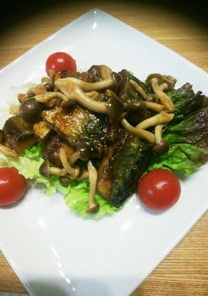 ご飯がススム＊鯖とキノコの甘辛煮-レシピのメイン写真