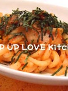 ★バターたらこキムチうどん *Ym*-レシピのメイン写真