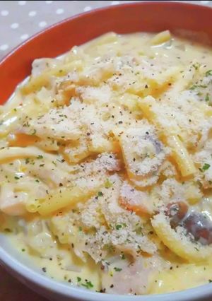 鶏肉とキノコのクリームペンネ-レシピのメイン写真