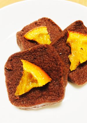 チョコクッキー☆オレンジコンフィのせ-レシピのメイン写真