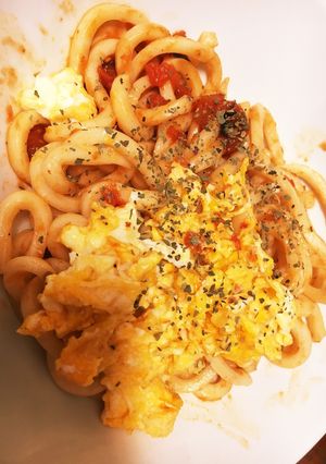 洋風トマトうどん-レシピのメイン写真