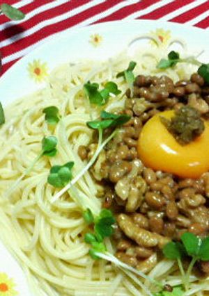くるみ納豆で♡パスタ♥柚子胡椒風味♡-レシピのメイン写真