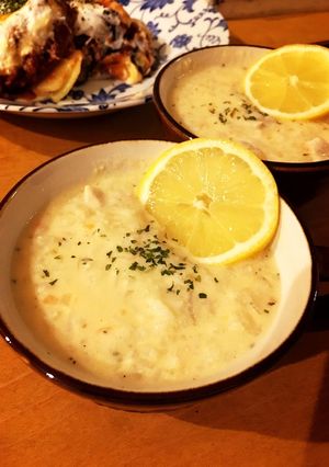 ギリシャ料理♪ハマる！エッグレモンスープ-レシピのメイン写真