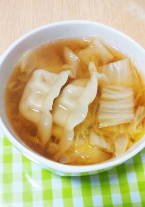 具だくさん水餃子スープ-レシピのメイン写真