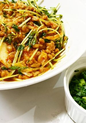 コスパ！豆苗入り♡キム納豆-レシピのメイン写真