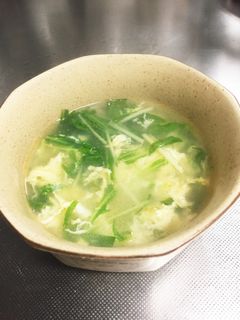 簡単 水菜のピリ辛スープ-レシピのメイン写真