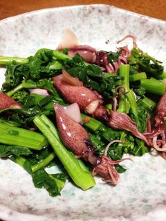菜花とホタルイカの炒め物-レシピのメイン写真