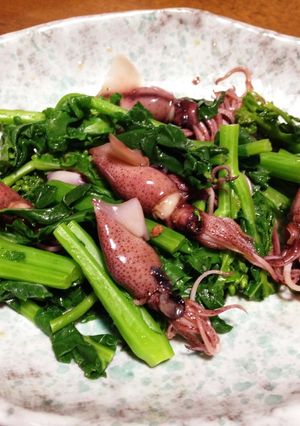 菜花とホタルイカの炒め物-レシピのメイン写真