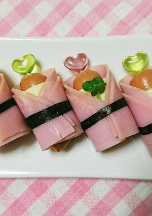ウインナーにハムの着物でおめかしを～*＊-レシピのメイン写真