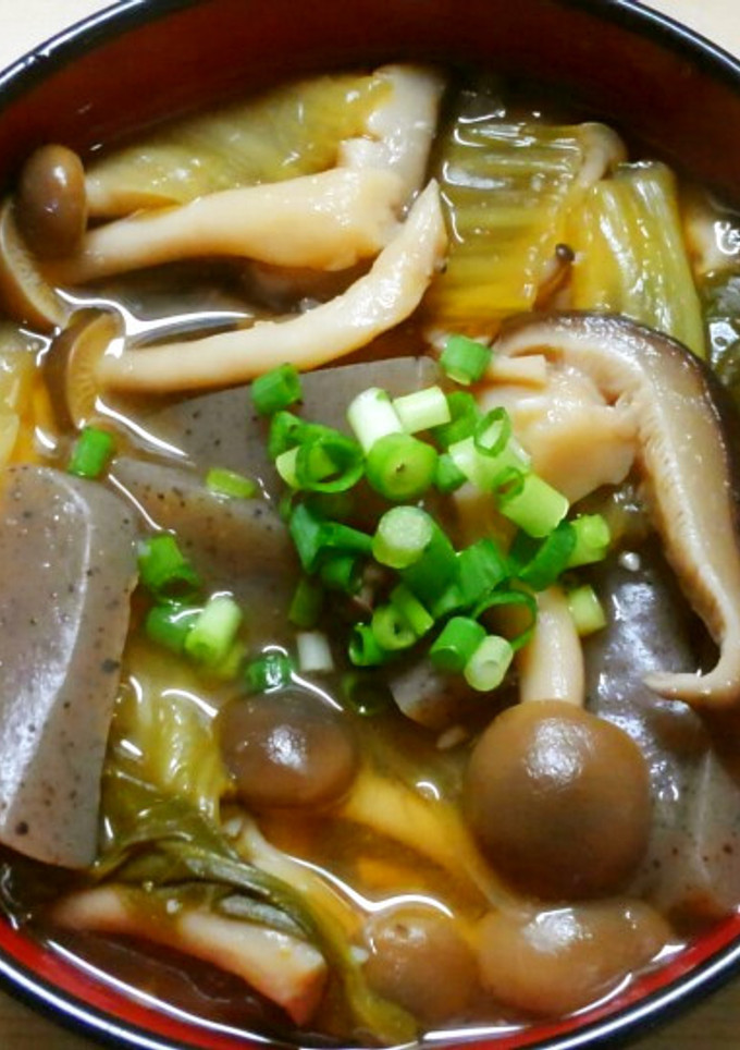 簡単！一品 チンゲン菜と蒟蒻の和風煮＊゜-レシピのメイン写真