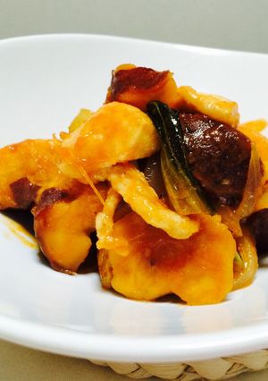 鶏とさつまいもの甘酢炒め-レシピのメイン写真