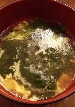 ほうれん草と卵の中華風スープ-レシピのメイン写真